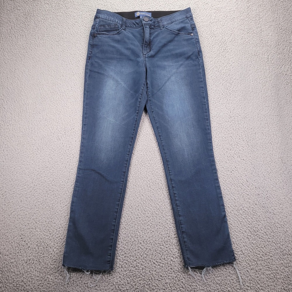 DEMOCRACY Jeans Womens Size 6 Ankle Mid Rise Frayed Hem "Ab" Solution Denim
